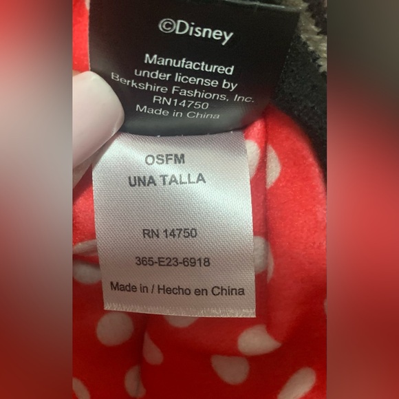 Disney Minnie Mouse Girls 2 Piece Black Knit Bowed Beanie Hat & Gloves NEW OSFM - Picture 6 of 10